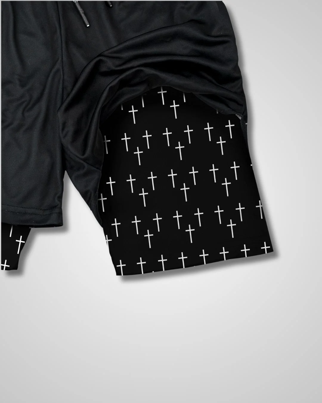 'Cross Pattern' Youth Performance Shorts - Image 3