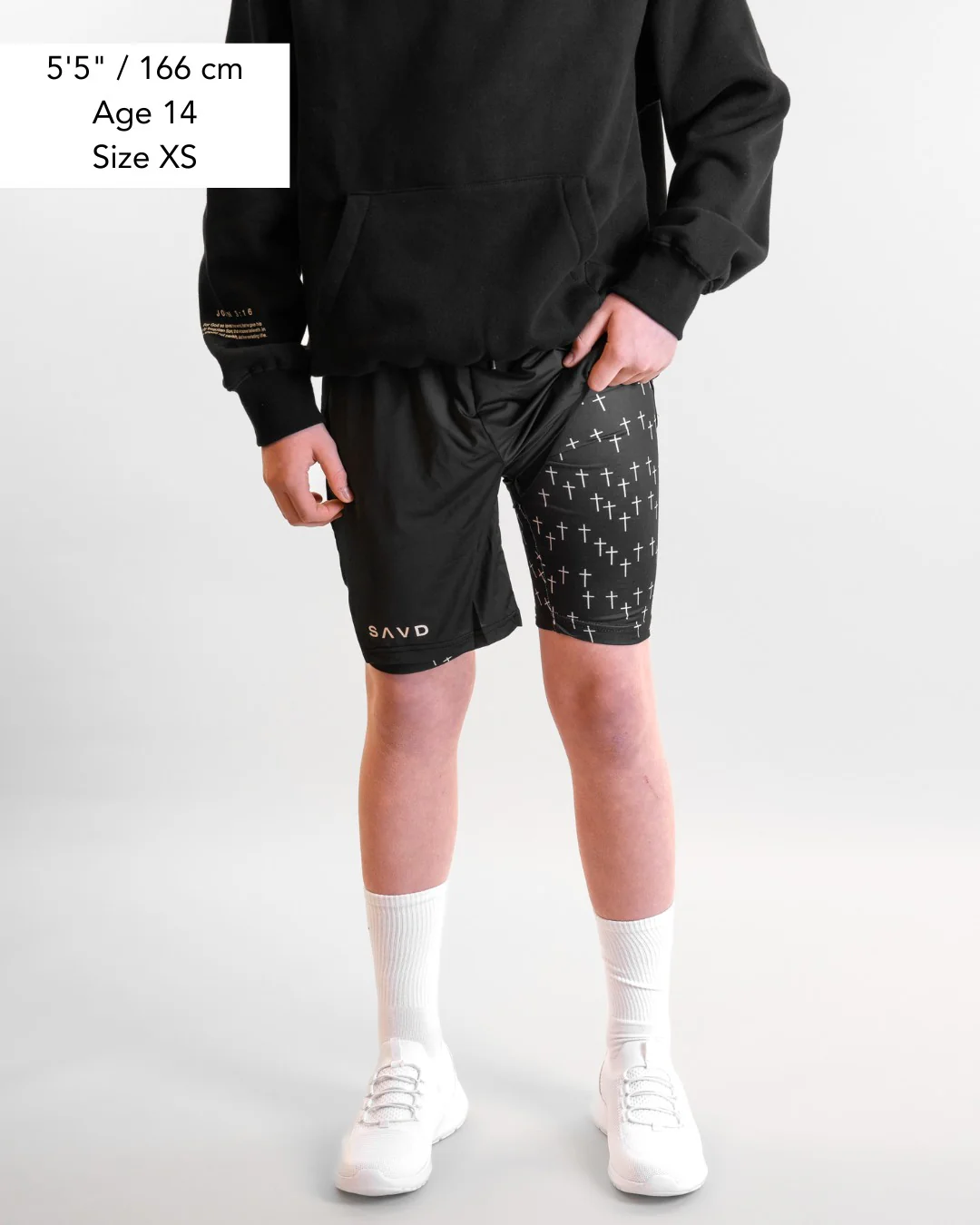 'Cross Pattern' Youth Performance Shorts - Image 4