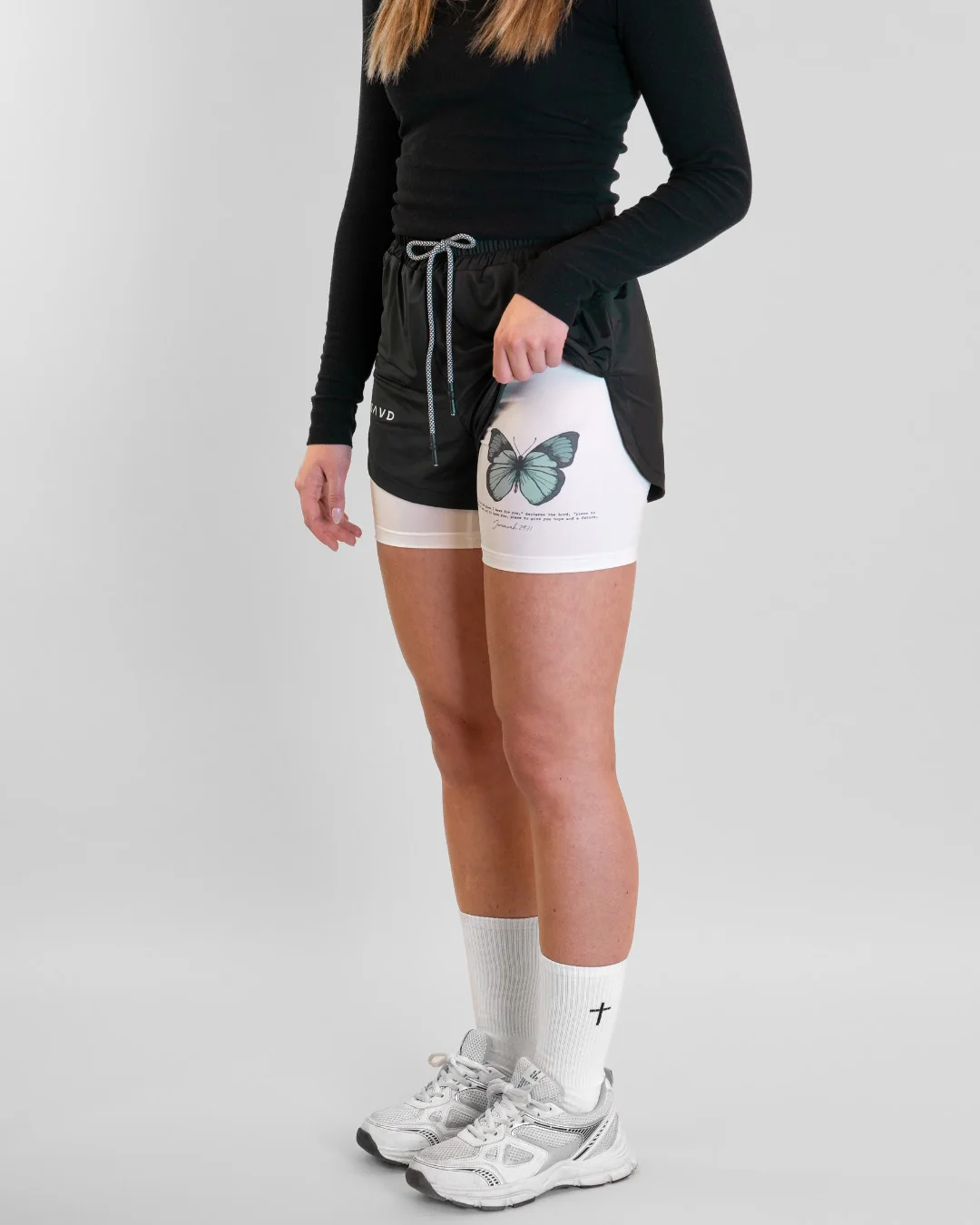 Jeremiah 29:11 'Wings of Hope' Women's Performance Shorts - Image 7