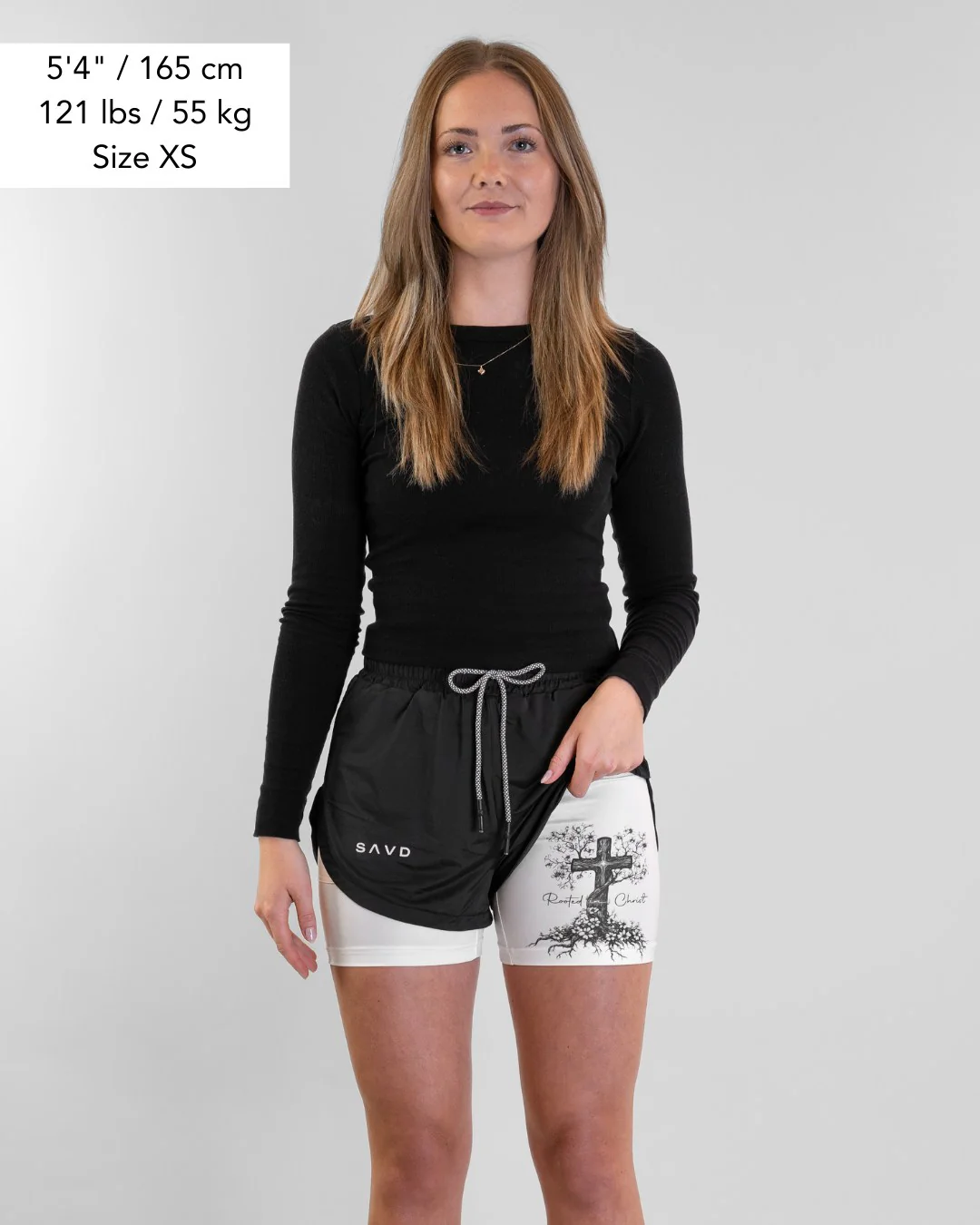 'Rooted in Christ' Women's Performance Shorts - Image 4