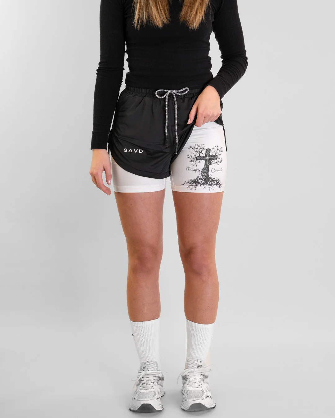 'Rooted in Christ' Women's Performance Shorts - Image 6