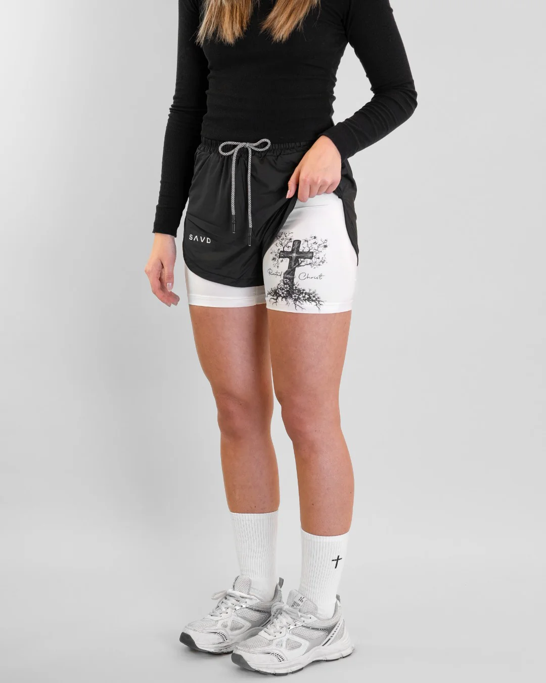 'Rooted in Christ' Women's Performance Shorts - Image 7